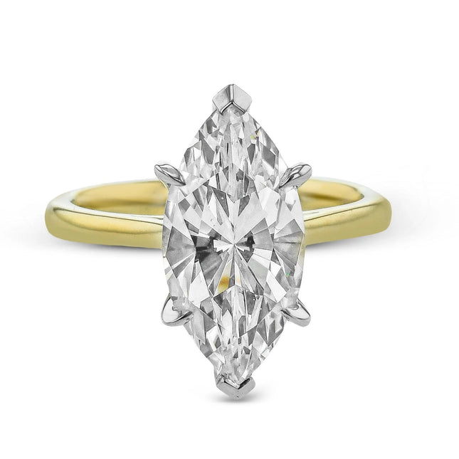 Marquise-Cut Hidden Halo Engagement Ring by Simon G.