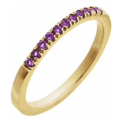 14K Birthstone Stackable Ring