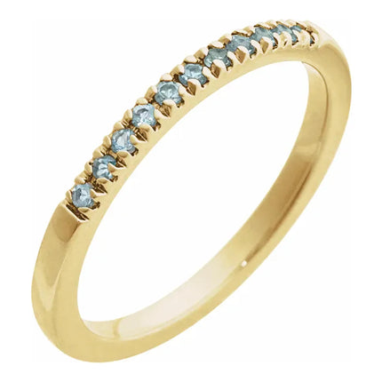 14K Birthstone Stackable Ring