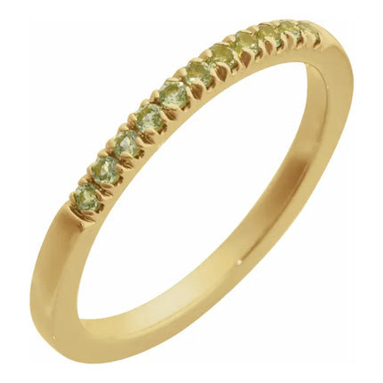 14K Birthstone Stackable Ring