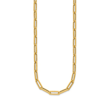 14K Gold Paperclip Necklace 5.3mm Wide