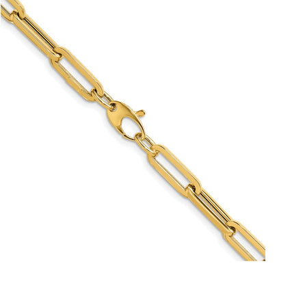 14K Gold Paperclip Necklace 5.3mm Wide