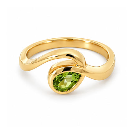 Pear Shape Peridot Ring