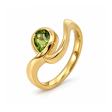 Pear Shape Peridot Ring
