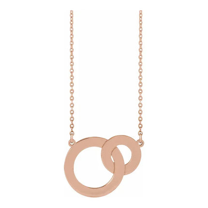 Engravable Interlocking Circles Necklace