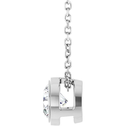 0.50 Ct Lab-Grown Bezel Set Diamond Necklace