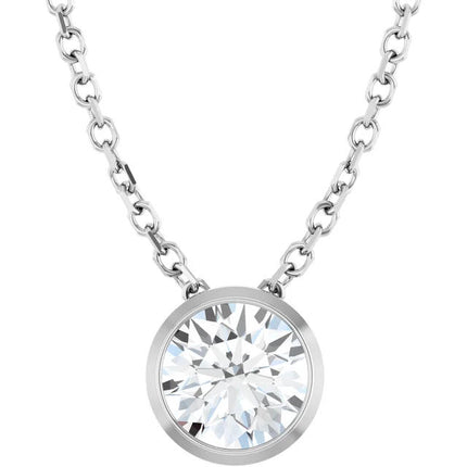 0.50 Ct Lab-Grown Bezel Set Diamond Necklace