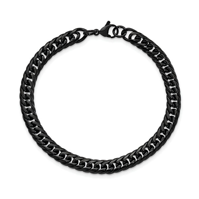 Stainless Steel Black IP Plated 9" Bracelet