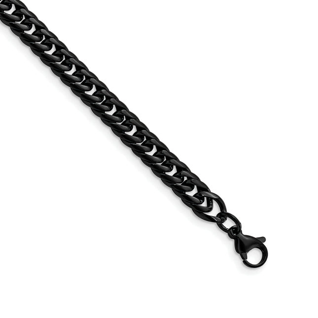Stainless Steel Black IP Plated 9" Bracelet