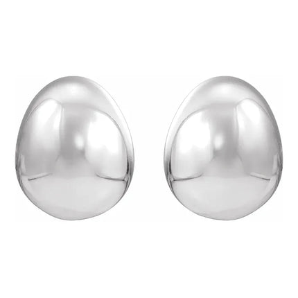 Chunky Gold Electroform Puffed Earrings