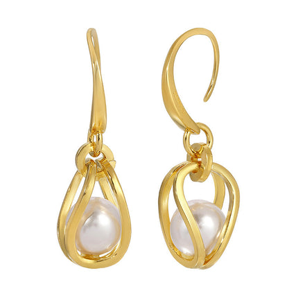 Gold Plated Freshwater Pearl Earrings