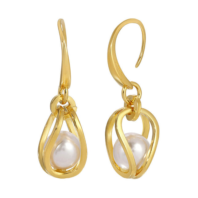Gold Plated Freshwater Pearl Earrings