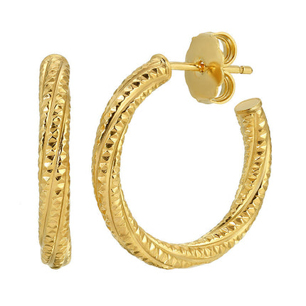 Frederic Duclos Textured Hoop Earrings