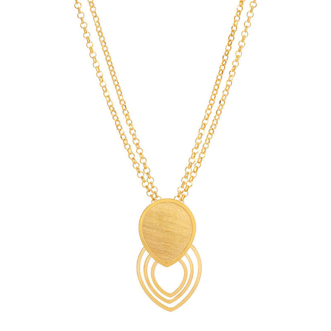 Sterling Silver & Gold Plated Pear Echo Necklace