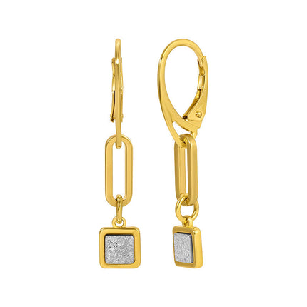 Petite Square Dangle Earrings by Frederic Duclos