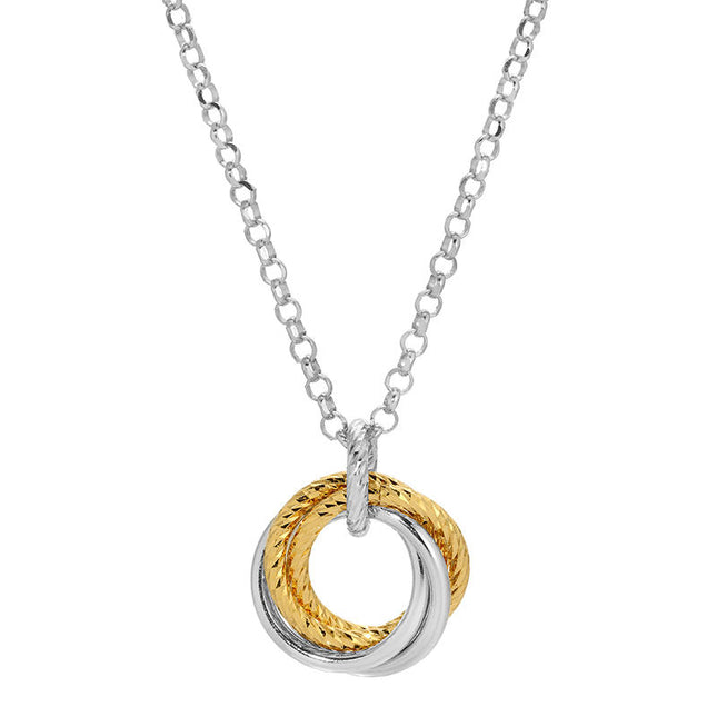Two-Tone Small Love Knot Necklace