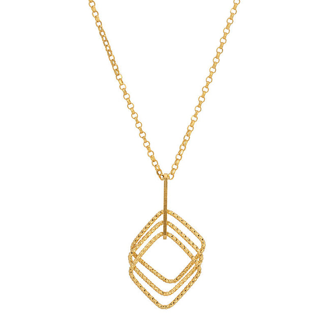 Triple Layered Square Necklace