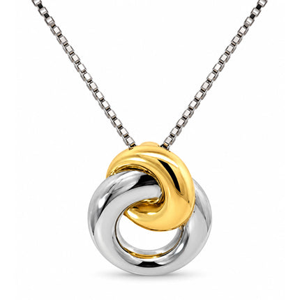 Sterling Silver Interlocking Circle Necklace