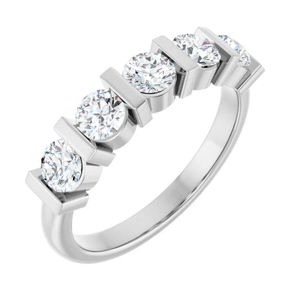 5 Stone 0.75 ct tw Diamond Anniversary Ring