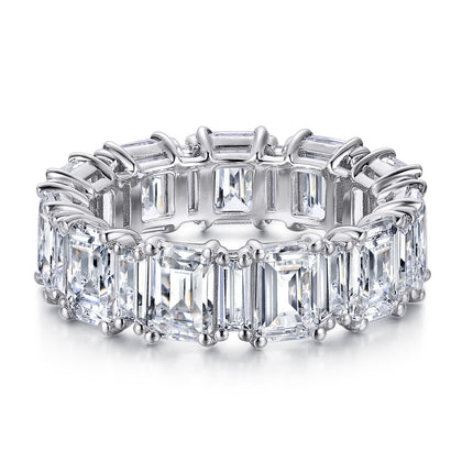10.45Ctw Baguette & Emerald Cut Eternity Ring