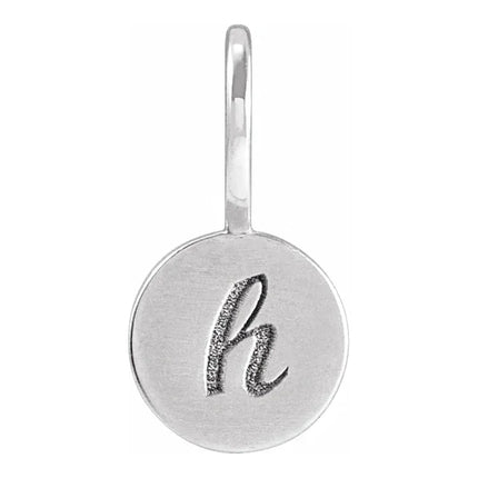 Simple Gold Engravable Disc Charm