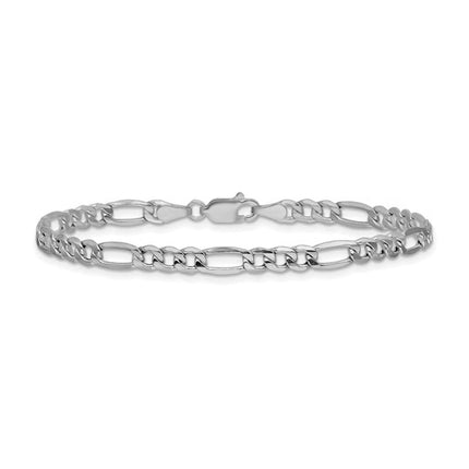 Men's 8" Figaro Semi-Solid Gold Bracelet