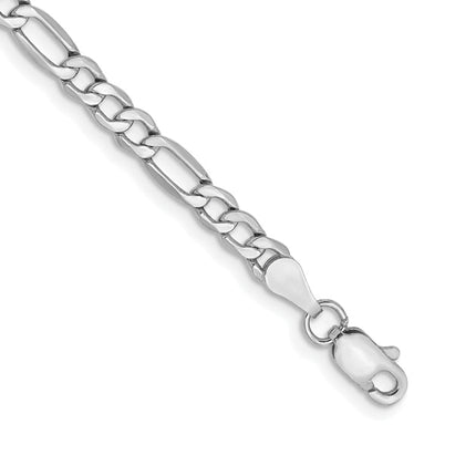Men's 8" Figaro Semi-Solid Gold Bracelet