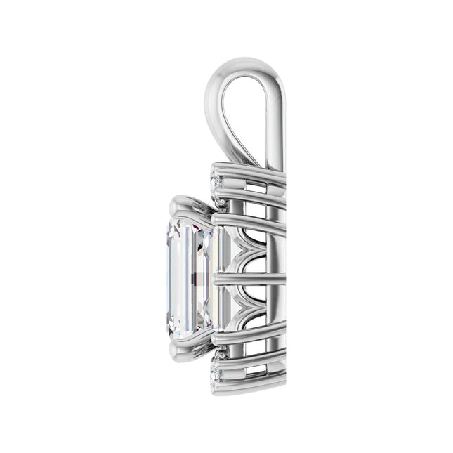 Emerald Cut Lab-Grown Diamond Pendant