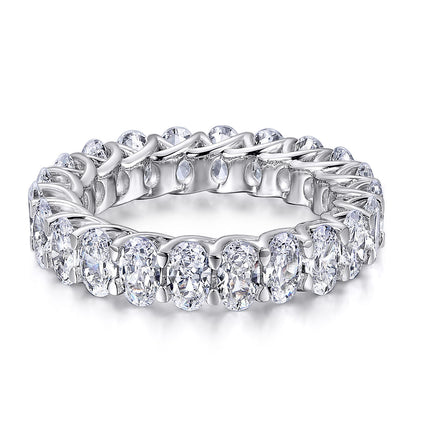 6.6 Ct Tw Oval Cut Diamond Eternity Ring