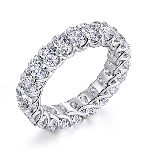 6.6 Ct Tw Oval Cut Diamond Eternity Ring