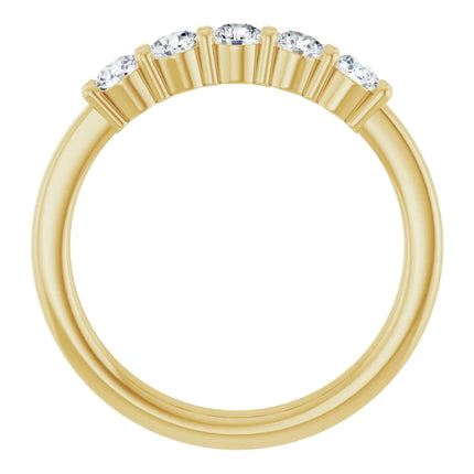 0.50 Ct Tw 5-Stone Diamond Anniversary Ring