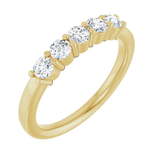 0.50 Ct Tw 5-Stone Diamond Anniversary Ring