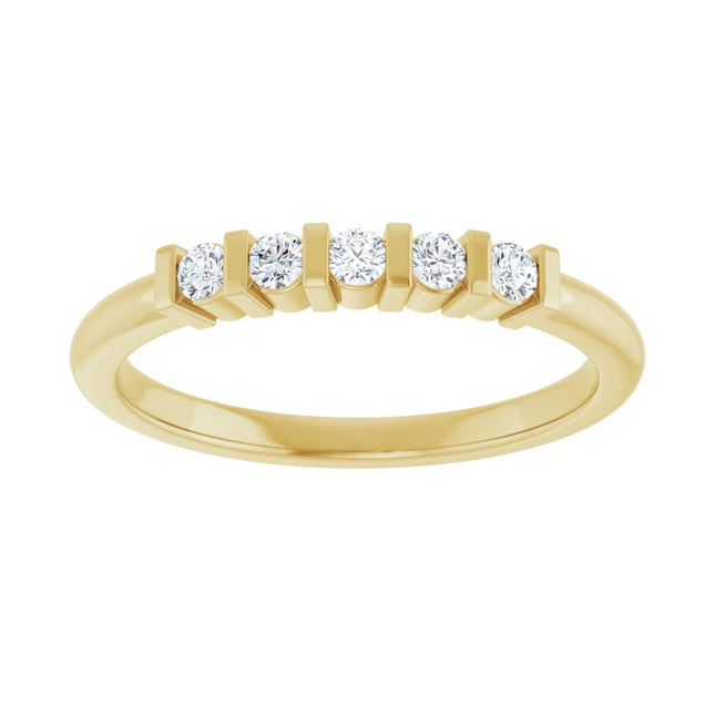 Five Stone 0.25 ct tw Diamond Anniversary Ring