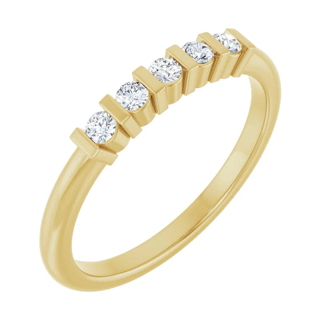 Five Stone 0.25 ct tw Diamond Anniversary Ring