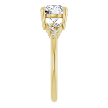 Round Diamond Accent Engagement Ring