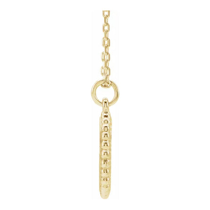 Beaded Engravable Disc Necklace