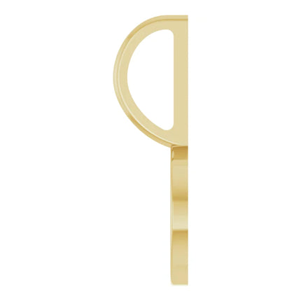 Simple Gold Engravable Disc Charm