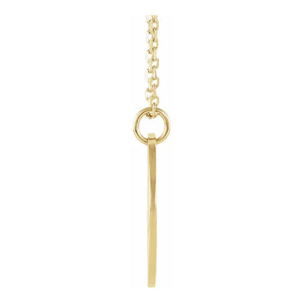 Engravable Disc with Pierced Heart Necklace