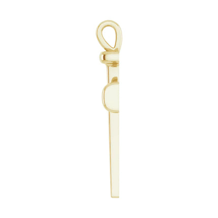 14K Gold Nail Cross 18" Necklace