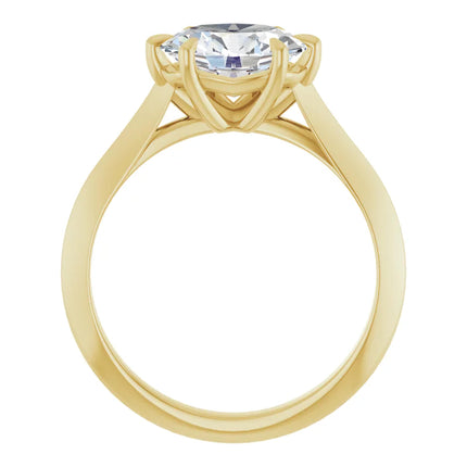 Oval East-to-West Solitaire Engagement Ring