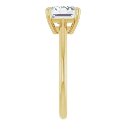 East-to-West Radiant Cut Solitaire Engagement Ring