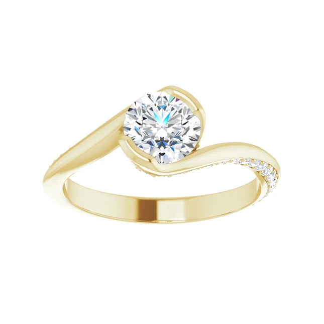 Bypass Diamond Engagement Ring